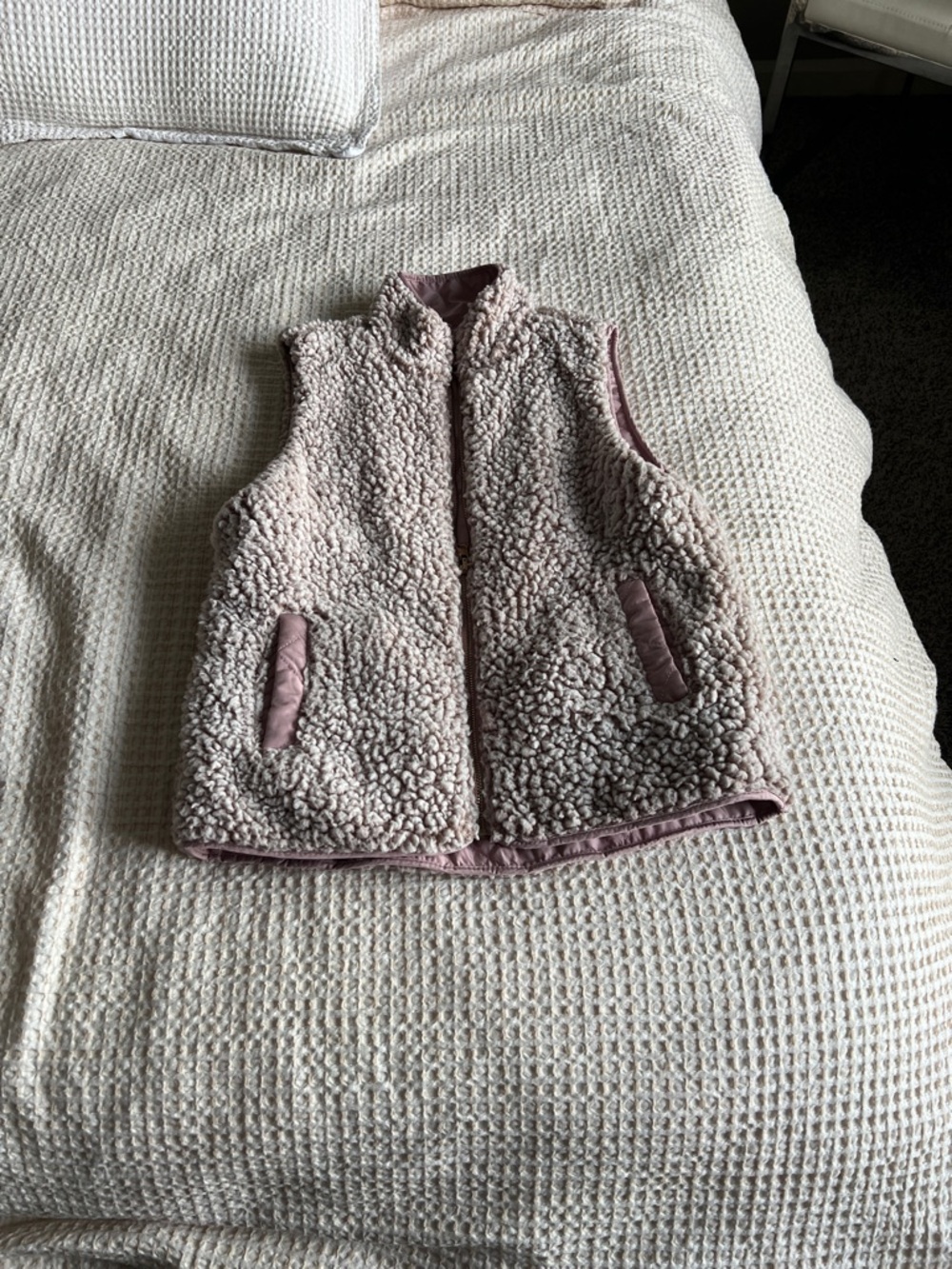 Thread & Supply Cream and Mauve Sherpa Vest